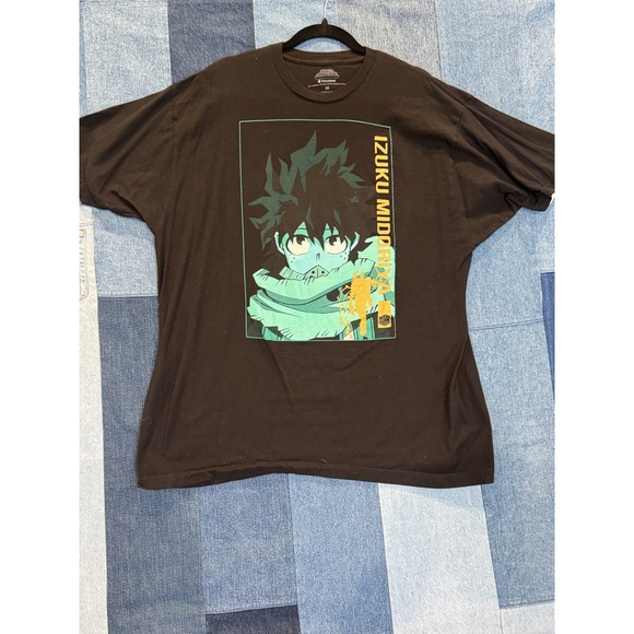 my hero academia Other - My Hero Academia Izuku Midoriya Deku Black Graphic T-Shirt Mens 2X Crunchyroll